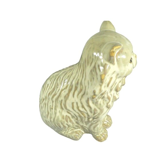 Cat Figurine Statue Home Decor Sitting Pose Unbranded Glazed Ceramic - Picture 9 of 9